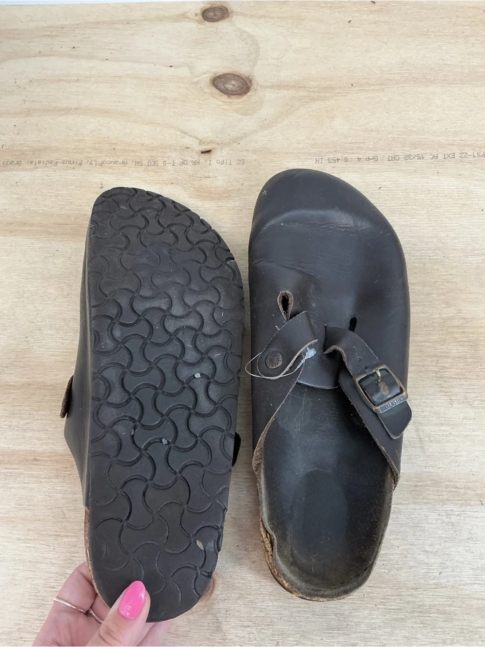 Birkenstock AS IS Men's Casual Slip-On Buckle Clog - Black Size 43